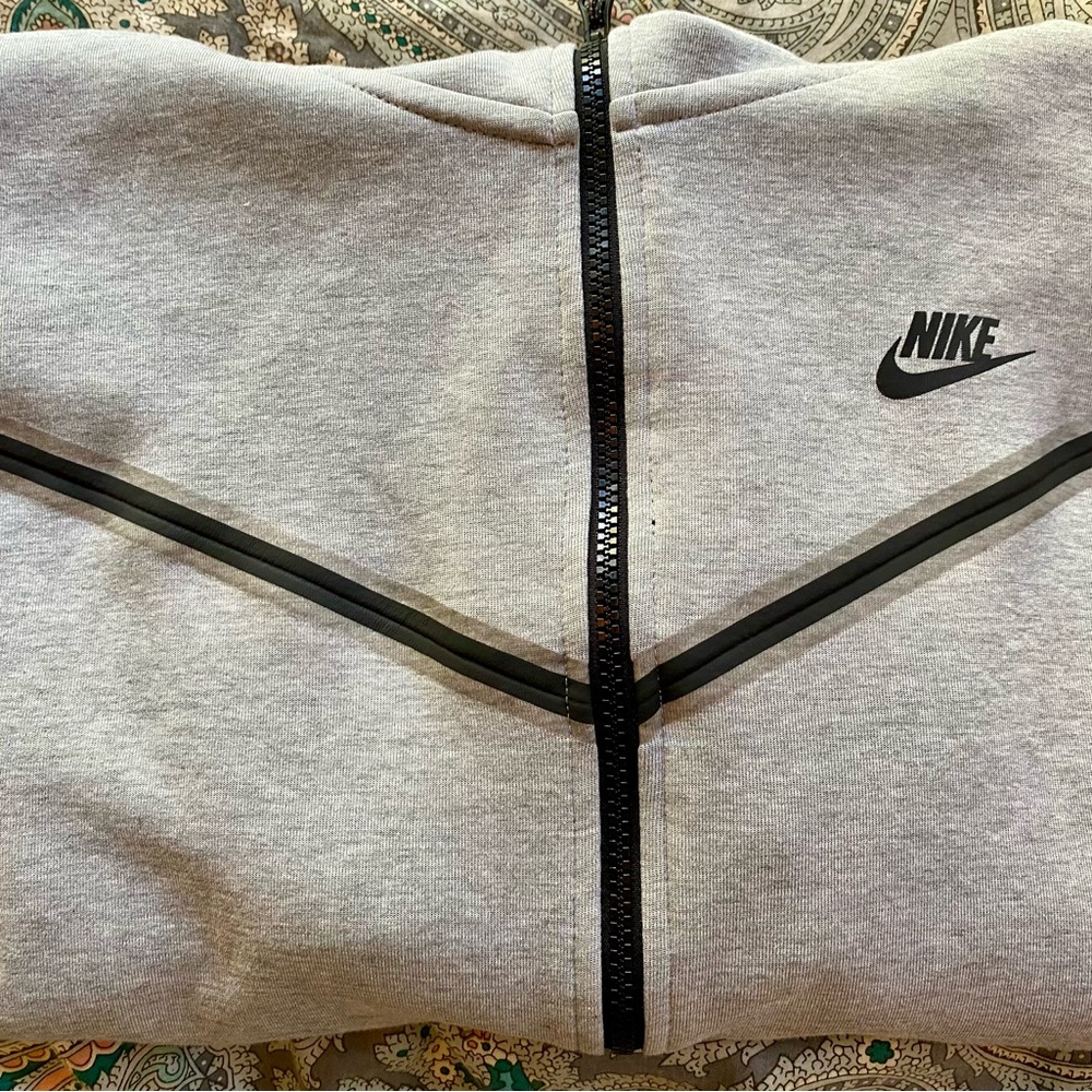 Nike Tech Grey Full Zip Hoodie Large